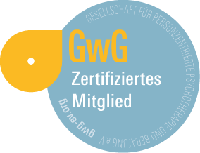 Logo Zertifiziertes Mitglied der Gesellschaft für personzentrierte Psychotherapie und Beratung e.V.   gwg-ev.org